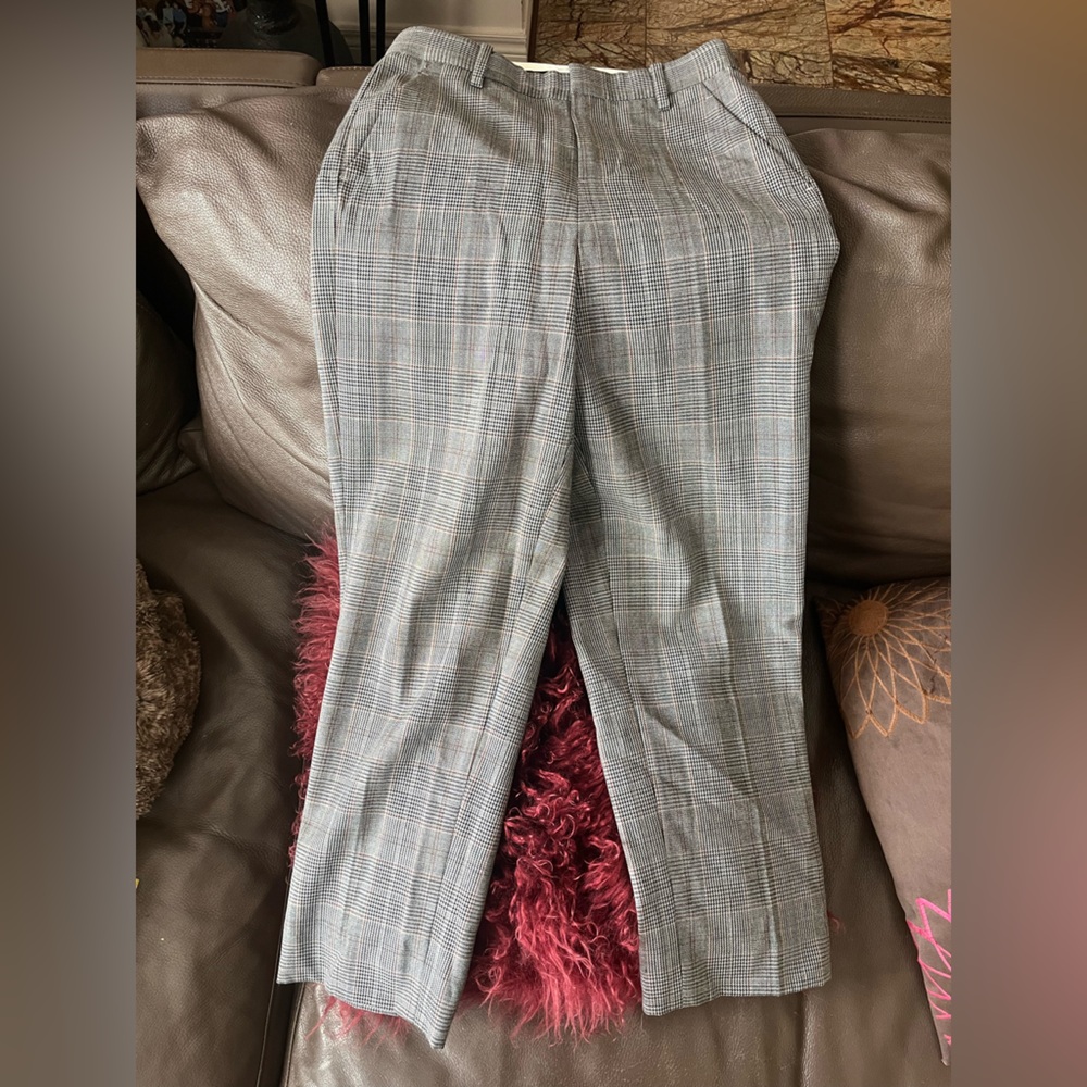 Women's Classic Gray Plaid Pantsuit
